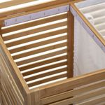 Market - Spalare si intretinere rufe - Uscatoare de rufe si accesorii - Cos rufe 5Five Sicela din bambus, 2 compartimente, capacitate 100L, 58x40x60 cm, natur - Infinity.ro