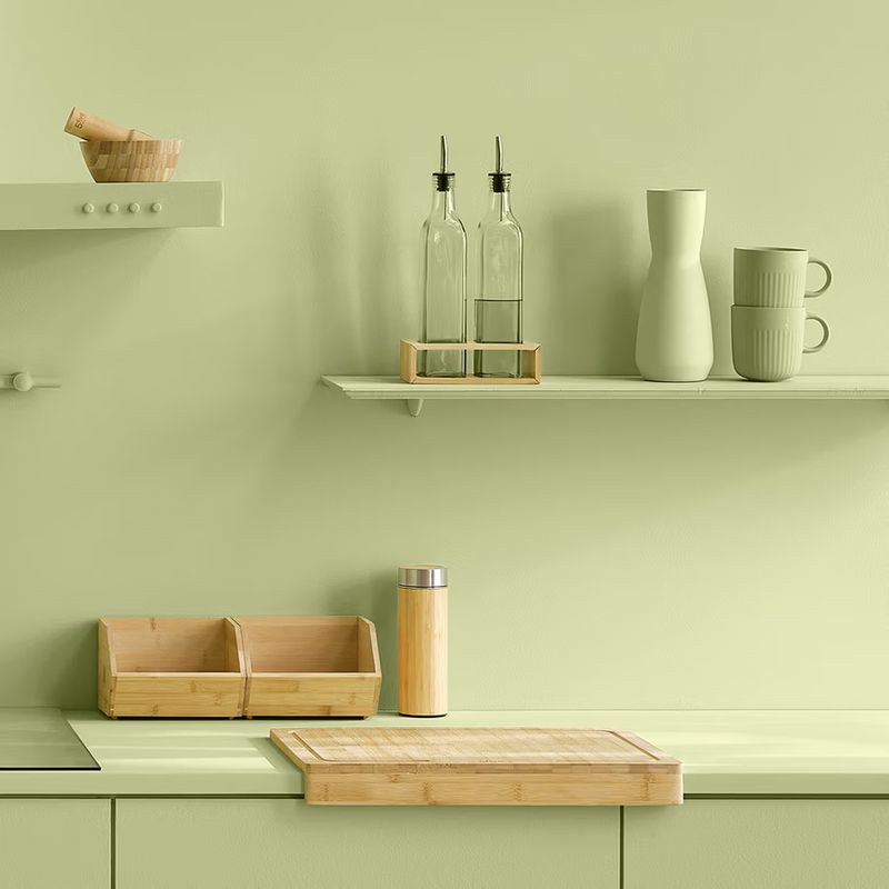 Casa si Gradina - Mobilier - Seturi de mobilier - Seturi bucatarie - Tocator bucatarie 5Five Bamboo cu sant de colectare, bambus, 45x34 cm, natur - Infinity.ro