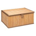 Casa si Gradina - Mobilier - Organizare si depozitare - Organizatoare pentru sertare si dulapuri - Set 3 cutii dreptunghiulare 5Five din bambus, marimi S-M-L, 32x25x16 cm, natur - Infinity.ro