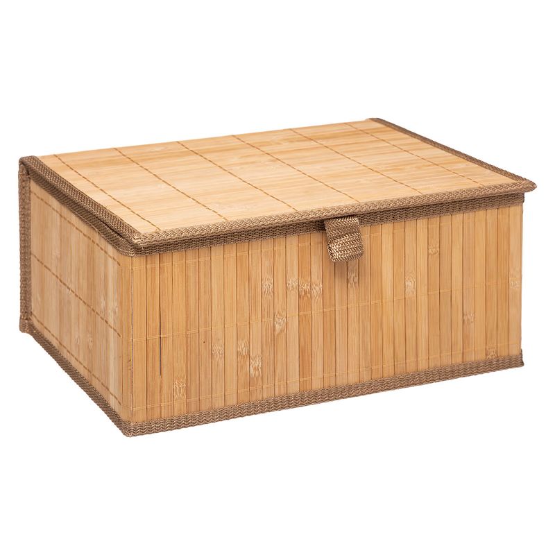 Casa si Gradina - Mobilier - Organizare si depozitare - Organizatoare pentru sertare si dulapuri - Set 3 cutii dreptunghiulare 5Five din bambus, marimi S-M-L, 32x25x16 cm, natur - Infinity.ro