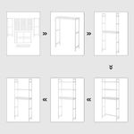 Casa si Gradina - Mobilier - Mobilier baie - Corpuri baie - Raft de depozitare pentru baie, suprapunere peste masina spalat sau vas WC, din bambus, rafturi reglabile, 26x63x163 cm - Infinity.ro