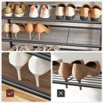 Casa si Gradina - Mobilier - Organizare si depozitare - Cuiere - Cuier de hol cu depozitare pentru pantofi, 5 niveluri, 5 carlige duble, raft, 80x31x183cm, industrial, maro rustic - Infinity.ro