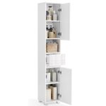 Casa si Gradina - Mobilier - Mobilier baie - Corpuri baie - Dulap de baie tip coloana, din MDF, cu sertar si 2 usi, 30x30x170cm, alb - Infinity.ro