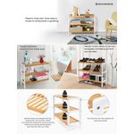 Casa si Gradina - Mobilier - Mobilier baie - Corpuri baie - Raft de depozitare din bambus, cu 3 niveluri, 26x70x55cm, alb si maro - Infinity.ro