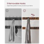 Casa si Gradina - Mobilier - Organizare si depozitare - Cuiere - Cuier pentru haine, cu banc depozitare pantofi, 9 carlige detasabile, sina pentru haine, 34x77x183cm, industrial - Infinity.ro