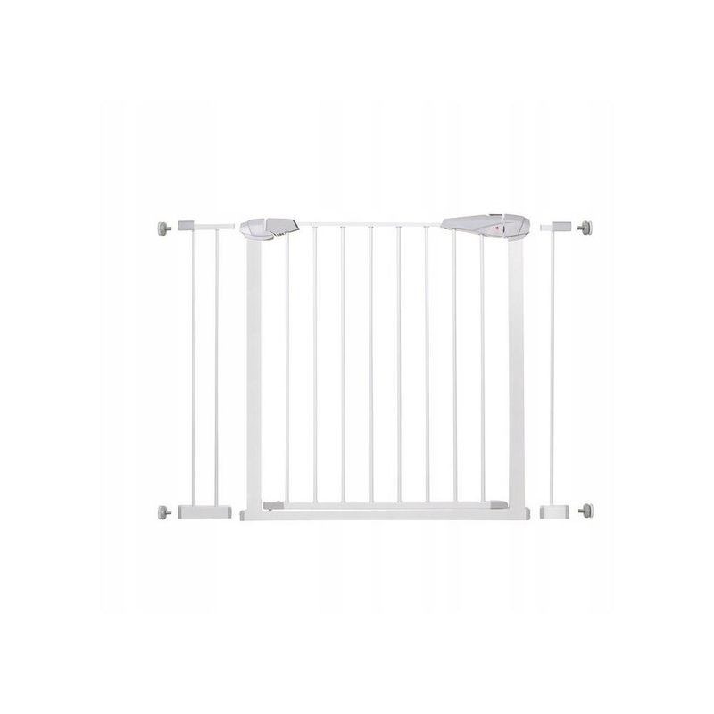 Petshop - Accesorii petshop - Jucarii animale - Jucarii educative - Poarta de siguranta Safety Gate pentru scari, ajustabila 97-106 cm, din otel, alba - Infinity.ro