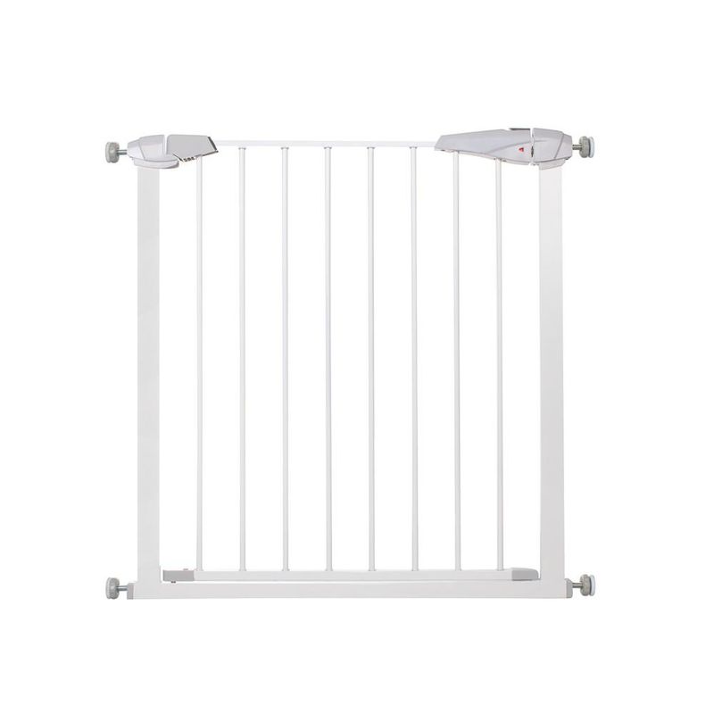 Petshop - Accesorii petshop - Jucarii animale - Jucarii educative - Poarta de siguranta Safety Gate pentru scari, ajustabila 97-106 cm, din otel, alba - Infinity.ro
