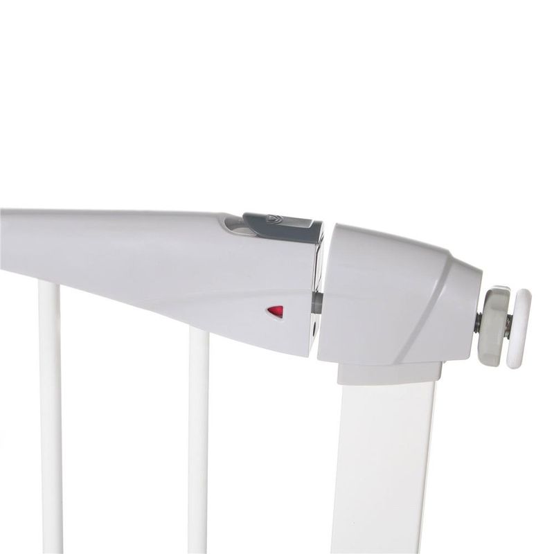 Petshop - Accesorii petshop - Jucarii animale - Jucarii educative - Poarta de siguranta Safety Gate pentru scari, ajustabila 97-106 cm, din otel, alba - Infinity.ro
