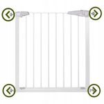 Petshop - Accesorii petshop - Jucarii animale - Jucarii educative - Poarta de siguranta Safety Gate pentru scari, ajustabila 76-85 cm, din otel, alba - Infinity.ro