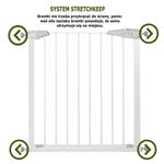 Petshop - Accesorii petshop - Jucarii animale - Jucarii educative - Poarta de siguranta Safety Gate pentru scari, ajustabila 97-106 cm, din otel, alba - Infinity.ro
