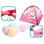 Petshop - Accesorii petshop - Jucarii animale - Jucarii educative - Tarc de joaca pentru bebelusi, 76x76x50 cm, roz – cu jucarii, mingi si arcade interactive - Infinity.ro