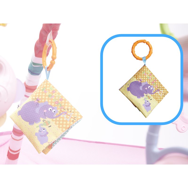 Petshop - Accesorii petshop - Jucarii animale - Jucarii educative - Tarc de joaca pentru bebelusi, 76x76x50 cm, roz – cu jucarii, mingi si arcade interactive - Infinity.ro