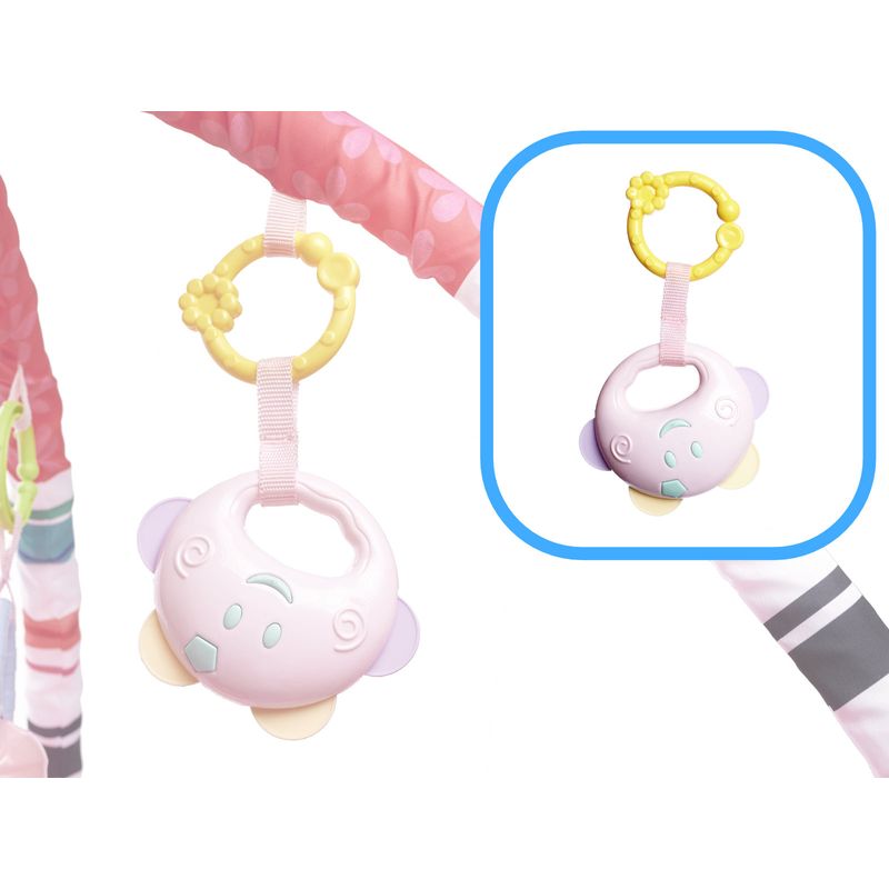 Petshop - Accesorii petshop - Jucarii animale - Jucarii educative - Tarc de joaca pentru bebelusi, 76x76x50 cm, roz – cu jucarii, mingi si arcade interactive - Infinity.ro