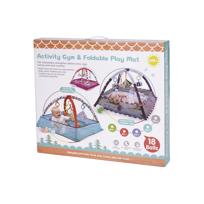 Petshop - Accesorii petshop - Jucarii animale - Jucarii educative - Tarc de joaca pentru bebelusi, 76x76x50 cm, roz – cu jucarii, mingi si arcade interactive - Infinity.ro