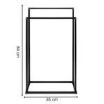 Casa si Gradina - Mobilier - Mobilier baie - Corpuri baie - Suport metalic de baie pentru prosoape, cu 2 standuri, 84 cm, negru - Infinity.ro