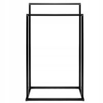 Casa si Gradina - Mobilier - Mobilier baie - Corpuri baie - Suport metalic de baie pentru prosoape, cu 2 standuri, 84 cm, negru - Infinity.ro