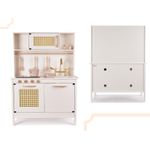 Petshop - Accesorii petshop - Jucarii animale - Jucarii educative - Bucatarie din lemn pentru copii 100x68x29 cm, cu accesorii si efecte luminoase, stil retro, MDF si plastic, boho, crem - Infinity.ro