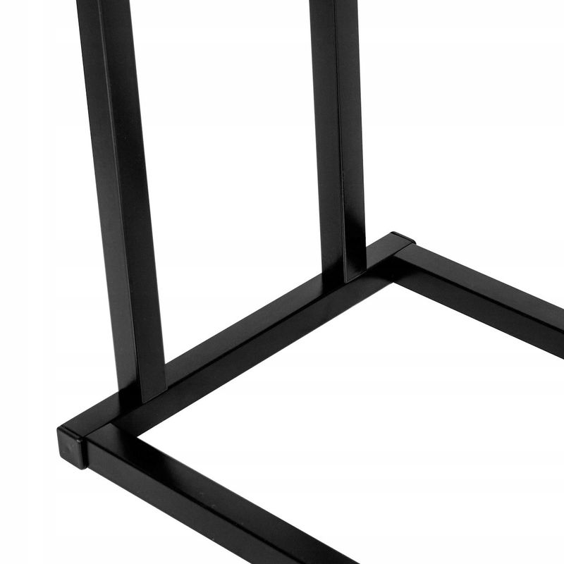 Casa si Gradina - Mobilier - Mobilier baie - Corpuri baie - Suport metalic de baie pentru prosoape, cu 2 standuri, 84 cm, negru - Infinity.ro