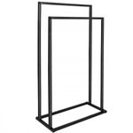Casa si Gradina - Mobilier - Mobilier baie - Corpuri baie - Suport metalic de baie pentru prosoape, cu 2 standuri, 84 cm, negru - Infinity.ro