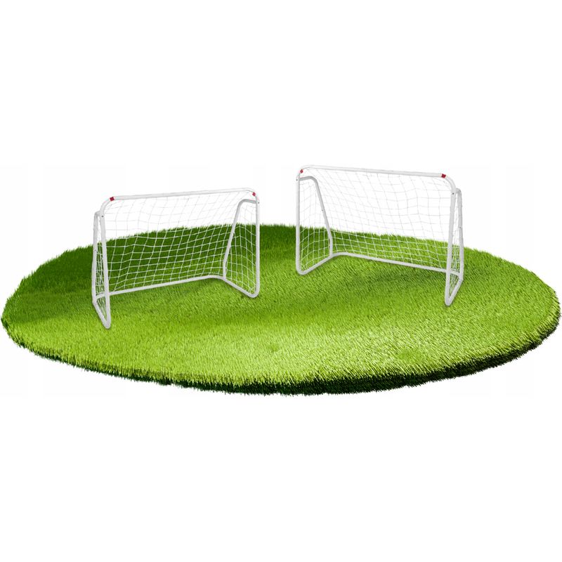 Petshop - Accesorii petshop - Jucarii animale - Jucarii educative - Set 2 porti de fotbal metalice, 96x124cm, profil 28mm, cu elemente de fixare - Infinity.ro
