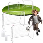 Petshop - Accesorii petshop - Jucarii animale - Jucarii educative - Set 2 porti de fotbal metalice, 96x124cm, profil 28mm, cu elemente de fixare - Infinity.ro