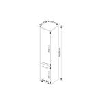 Casa si Gradina - Mobilier - Mobilier baie - Corpuri baie - Dulap baie tip coloana cu 2 usi si 5 rafturi, PAL laminat, 30x30x140 cm, stejar sonoma - Infinity.ro