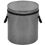 Market - Spalare si intretinere rufe - Uscatoare de rufe si accesorii - Cos depozitare haine sau jucarii, 40x33cm, bumbac si in, 43 l, gri - Infinity.ro