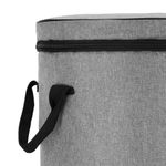 Market - Spalare si intretinere rufe - Uscatoare de rufe si accesorii - Cos depozitare haine sau jucarii, 40x33cm, bumbac si in, 43 l, gri - Infinity.ro