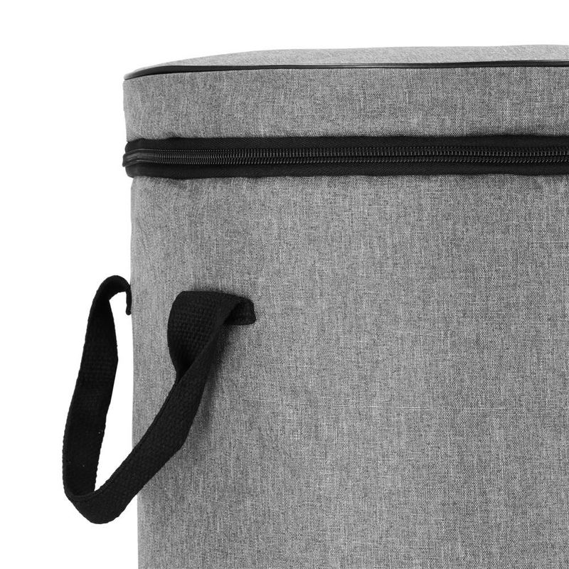 Market - Spalare si intretinere rufe - Uscatoare de rufe si accesorii - Cos depozitare haine sau jucarii, 40x33cm, bumbac si in, 43 l, gri - Infinity.ro