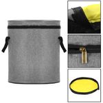 Market - Spalare si intretinere rufe - Uscatoare de rufe si accesorii - Cos depozitare haine sau jucarii, 40x33cm, bumbac si in, 43 l, gri - Infinity.ro