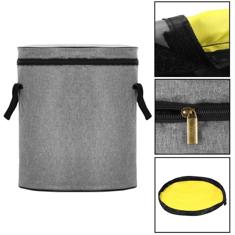 Market - Spalare si intretinere rufe - Uscatoare de rufe si accesorii - Cos depozitare haine sau jucarii, 40x33cm, bumbac si in, 43 l, gri - Infinity.ro