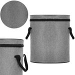 Market - Spalare si intretinere rufe - Uscatoare de rufe si accesorii - Cos depozitare haine sau jucarii, 40x33cm, bumbac si in, 43 l, gri - Infinity.ro