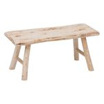 Casa si Gradina - Mobilier - Organizare si depozitare - Bancute - Atmosphera Woody bancuta decorativa din lemn de plop, stil natural, 70x26x31 cm, bej - Infinity.ro