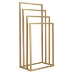 Casa si Gradina - Sanitare - Suporturi si accesorii baie - Accesorii baie - Suport metalic de baie pentru prosoape, cu 4 standuri, 96 cm, auriu mat - Infinity.ro