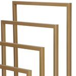 Casa si Gradina - Sanitare - Suporturi si accesorii baie - Accesorii baie - Suport metalic de baie pentru prosoape, cu 4 standuri, 96 cm, auriu mat - Infinity.ro