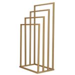 Casa si Gradina - Sanitare - Suporturi si accesorii baie - Accesorii baie - Suport metalic de baie pentru prosoape, cu 4 standuri, 96 cm, auriu mat - Infinity.ro