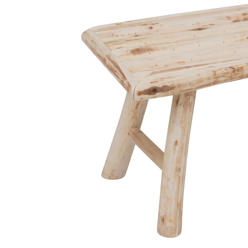 Casa si Gradina - Mobilier - Organizare si depozitare - Bancute - Atmosphera Woody bancuta decorativa din lemn de plop, stil natural, 70x26x31 cm, bej - Infinity.ro