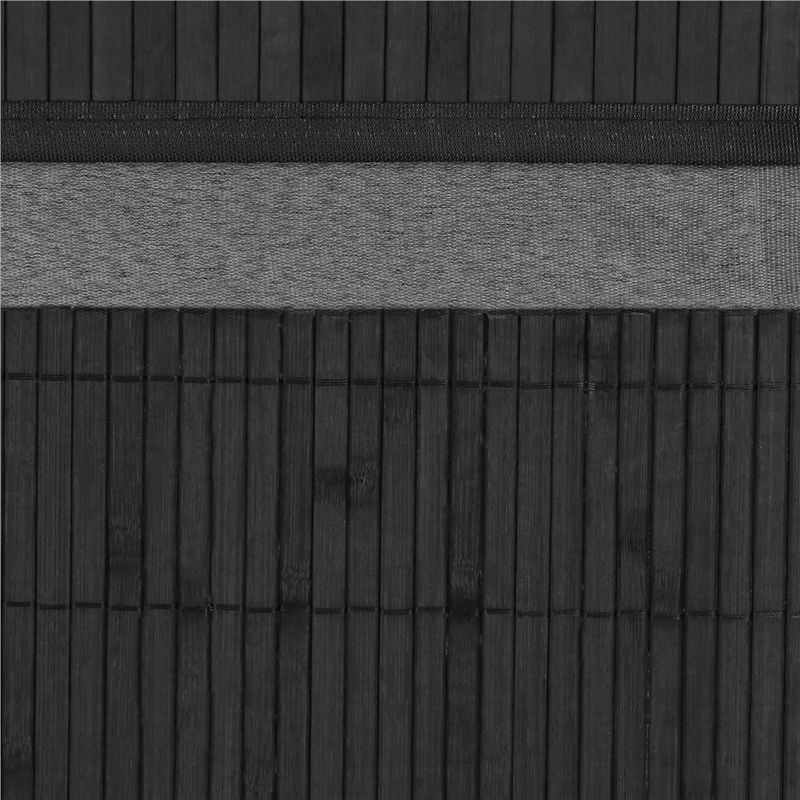 Market - Spalare si intretinere rufe - Uscatoare de rufe si accesorii - Cos de rufe din bambus cu capac, 2 compartimente, sac detasabil, volum 100L, 54x35x60cm, negru - Infinity.ro