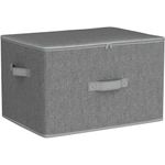 Casa si Gradina - Mobilier - Organizare si depozitare - Organizatoare pentru sertare si dulapuri - Set 3 cutii de depozitare pliabile, organizatoare pentru dulap, textil, 40x30x25 cm, gri - Infinity.ro