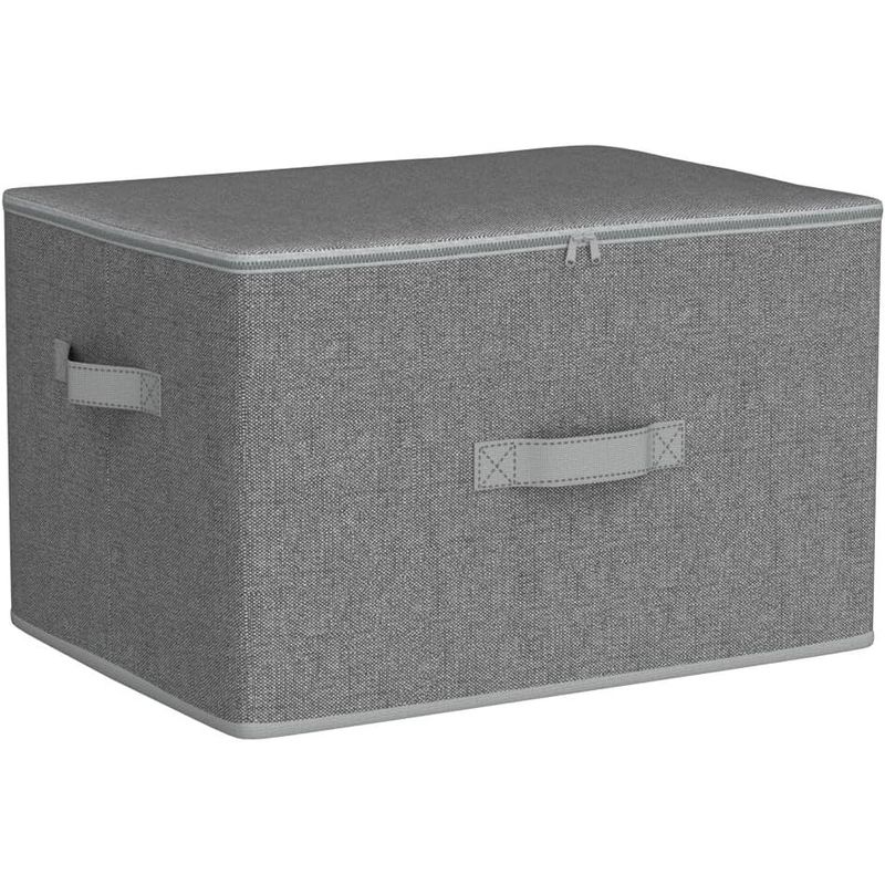 Casa si Gradina - Mobilier - Organizare si depozitare - Organizatoare pentru sertare si dulapuri - Set 3 cutii de depozitare pliabile, organizatoare pentru dulap, textil, 40x30x25 cm, gri - Infinity.ro