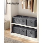 Casa si Gradina - Mobilier - Organizare si depozitare - Organizatoare pentru sertare si dulapuri - Set 3 cutii de depozitare pliabile, organizatoare pentru dulap, textil, 40x30x25 cm, gri - Infinity.ro