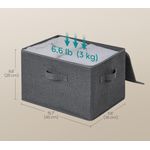 Casa si Gradina - Mobilier - Organizare si depozitare - Organizatoare pentru sertare si dulapuri - Set 3 cutii de depozitare pliabile, organizatoare pentru dulap, textil, 40x30x25 cm, gri - Infinity.ro