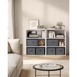 Casa si Gradina - Mobilier - Organizare si depozitare - Organizatoare pentru sertare si dulapuri - Set 3 cutii de depozitare pliabile, organizatoare pentru dulap, textil, 40x30x25 cm, gri - Infinity.ro