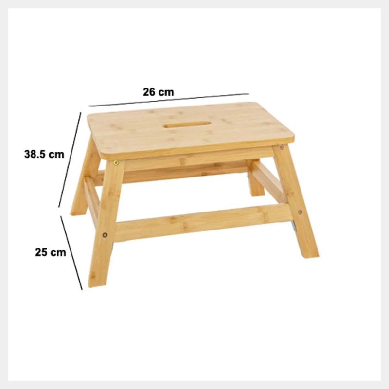 Casa si Gradina - Mobilier - Scaune si fotolii - Tabureti - Scaunel 5Five bambus 1 treapta, 26x25x38 cm, bej - Infinity.ro