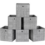 Casa si Gradina - Mobilier - Organizare si depozitare - Organizatoare pentru sertare si dulapuri - Set 6 cutii de depozitare, pliabile, din material textil, 30x30x30 cm, gri - Infinity.ro