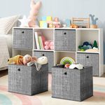 Casa si Gradina - Mobilier - Organizare si depozitare - Organizatoare pentru sertare si dulapuri - Set 6 cutii de depozitare, pliabile, din material textil, 30x30x30 cm, gri - Infinity.ro