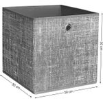 Casa si Gradina - Mobilier - Organizare si depozitare - Organizatoare pentru sertare si dulapuri - Set 6 cutii de depozitare, pliabile, din material textil, 30x30x30 cm, gri - Infinity.ro