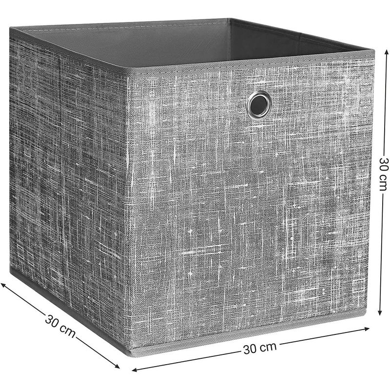 Casa si Gradina - Mobilier - Organizare si depozitare - Organizatoare pentru sertare si dulapuri - Set 6 cutii de depozitare, pliabile, din material textil, 30x30x30 cm, gri - Infinity.ro