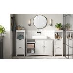 Casa si Gradina - Mobilier - Mobilier baie - Corpuri baie - Dulap de podea pentru baie, multifunctional, 2 sertare, 30x30x89cm, alb - Infinity.ro