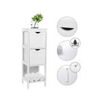 Casa si Gradina - Mobilier - Mobilier baie - Corpuri baie - Dulap de podea pentru baie, multifunctional, 2 sertare, 30x30x89cm, alb - Infinity.ro
